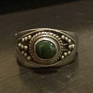 Raw Turquoise Sterling Silver Ring